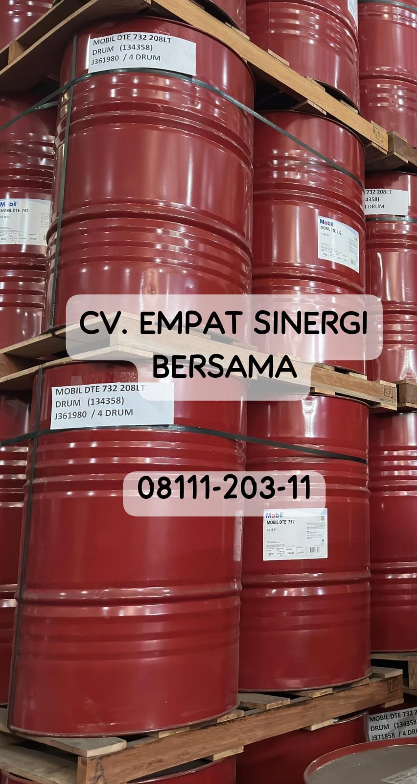 Mobil DTE 732 iso vg 32, Premium Turbine Oil, Drum/208 Lt