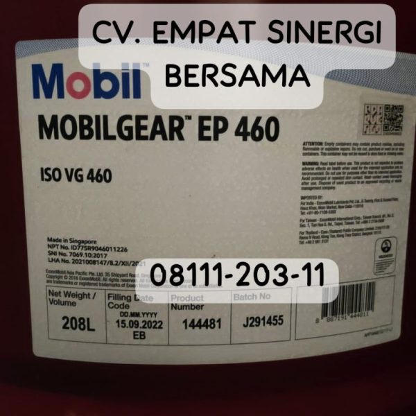 Mobilgear EP 460 Industrial Gear Oil, Drum 208 Lt