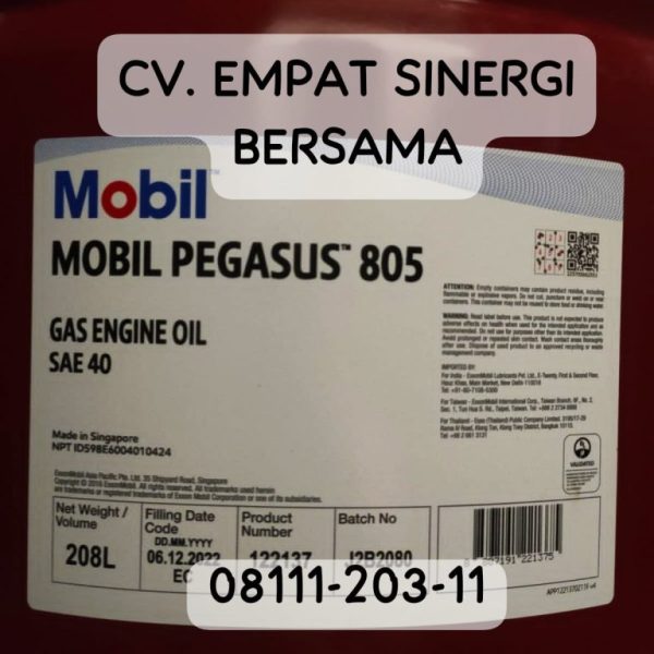 Mobil Pegasus 805 sae 40, Gas Engine Oil, Drum/208 Lt
