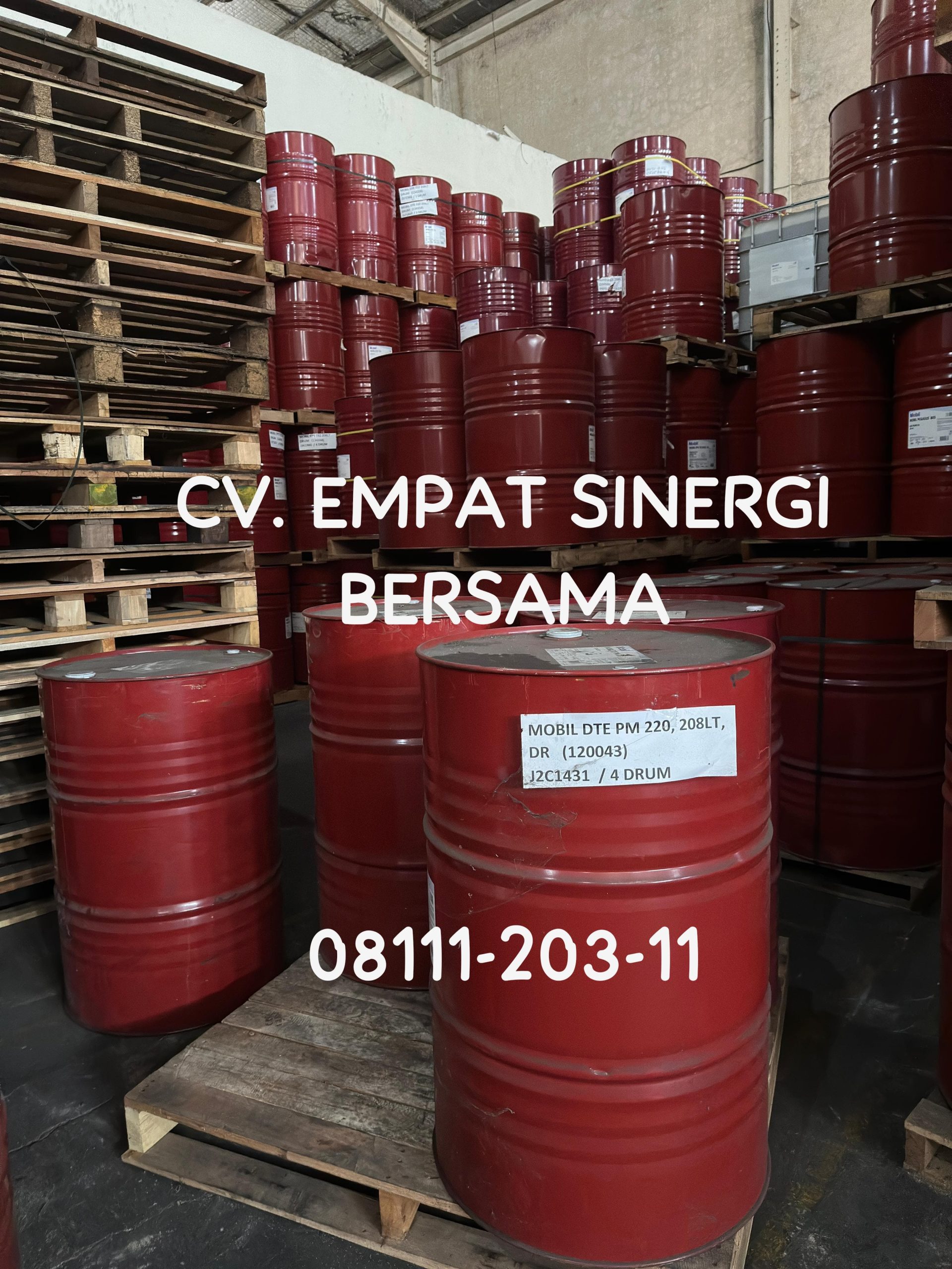 Mobil DTE PM 220, Paper Machine Oil, Drum 208 Lt