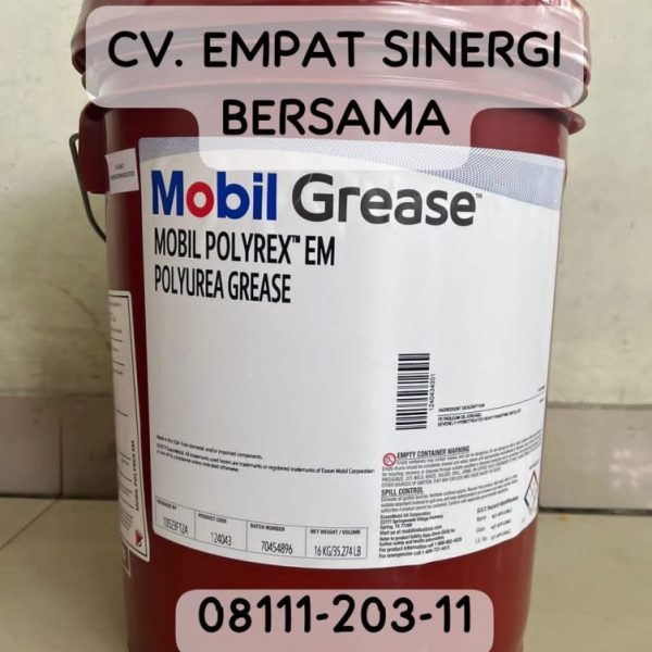 Mobil Polyrex EM, Polyurea Grease Pail/16 Kg
