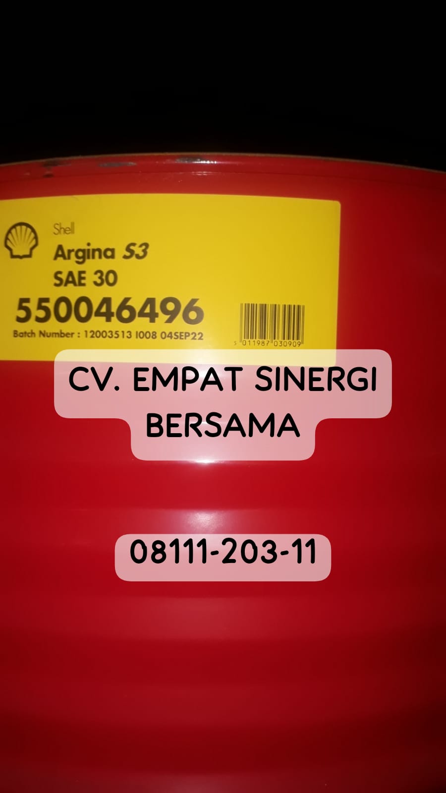 Shell Argina S3 30 sae 30, Drum/209 Lt