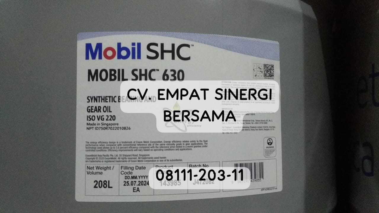 Mobil SHC 630 iso vg 220, Synthetic Gearbox & Bearing Oil - Gambar 3